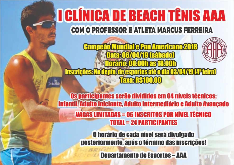 I CLÍNICA DE BEACH TÊNIS A.A.A.