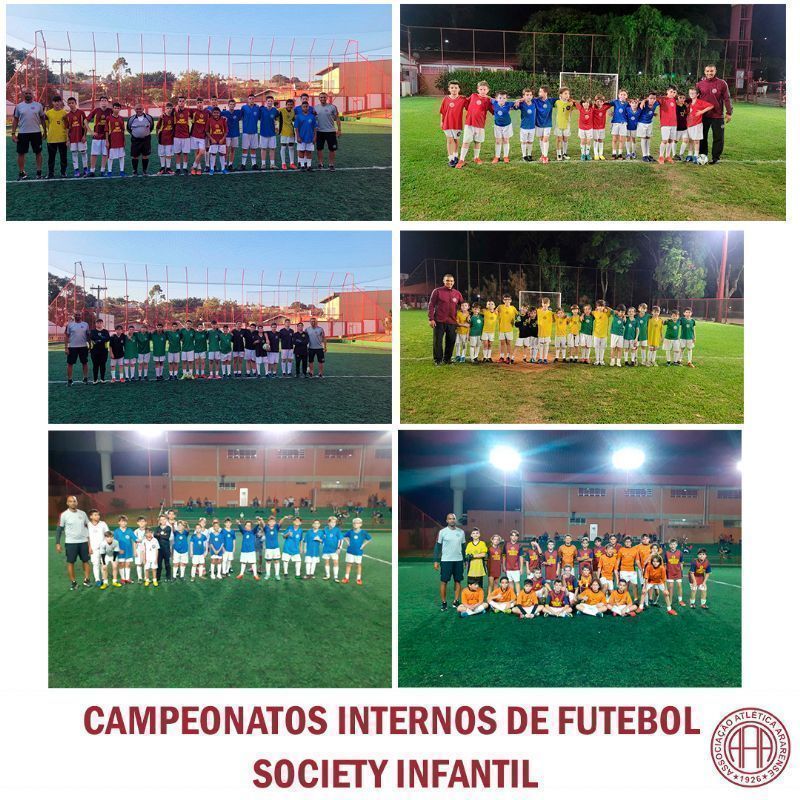CAMPEONATOS INTERNOS DE FUTEBOL SOCIETY INFANTIL NAS CATEGORIAS SUB 09, SUB 12 E SUB 15